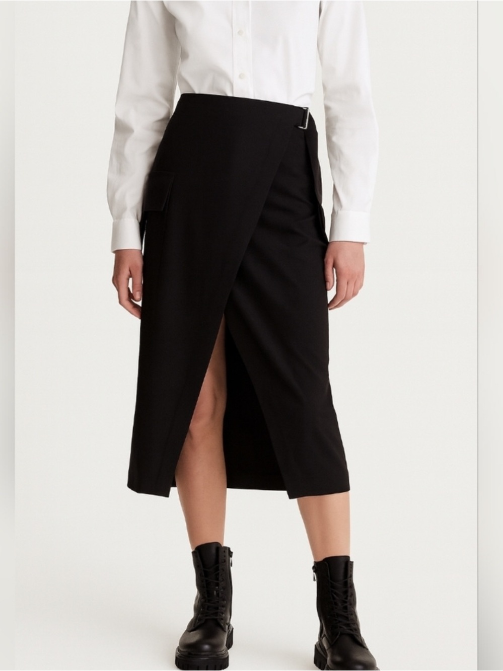 NWT Polo Ralph Lauren Wrap Cargo Skirt Black Sz S